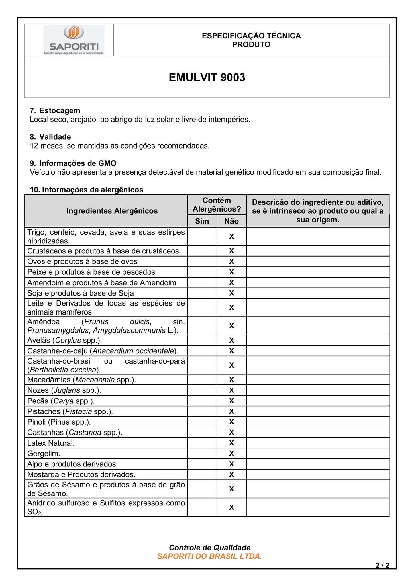 BEST Multivitamínico EMULVIT a Granel