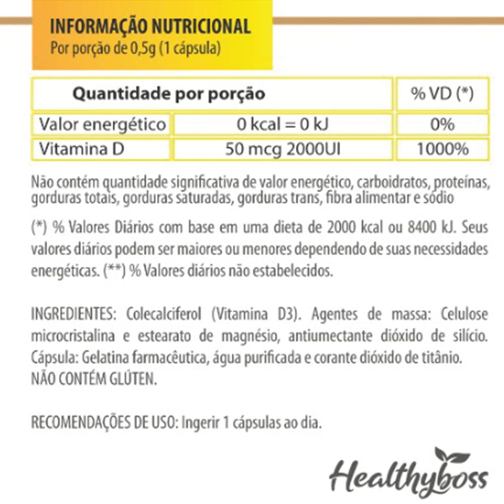 Vitamina D Healthy Boss 30caps