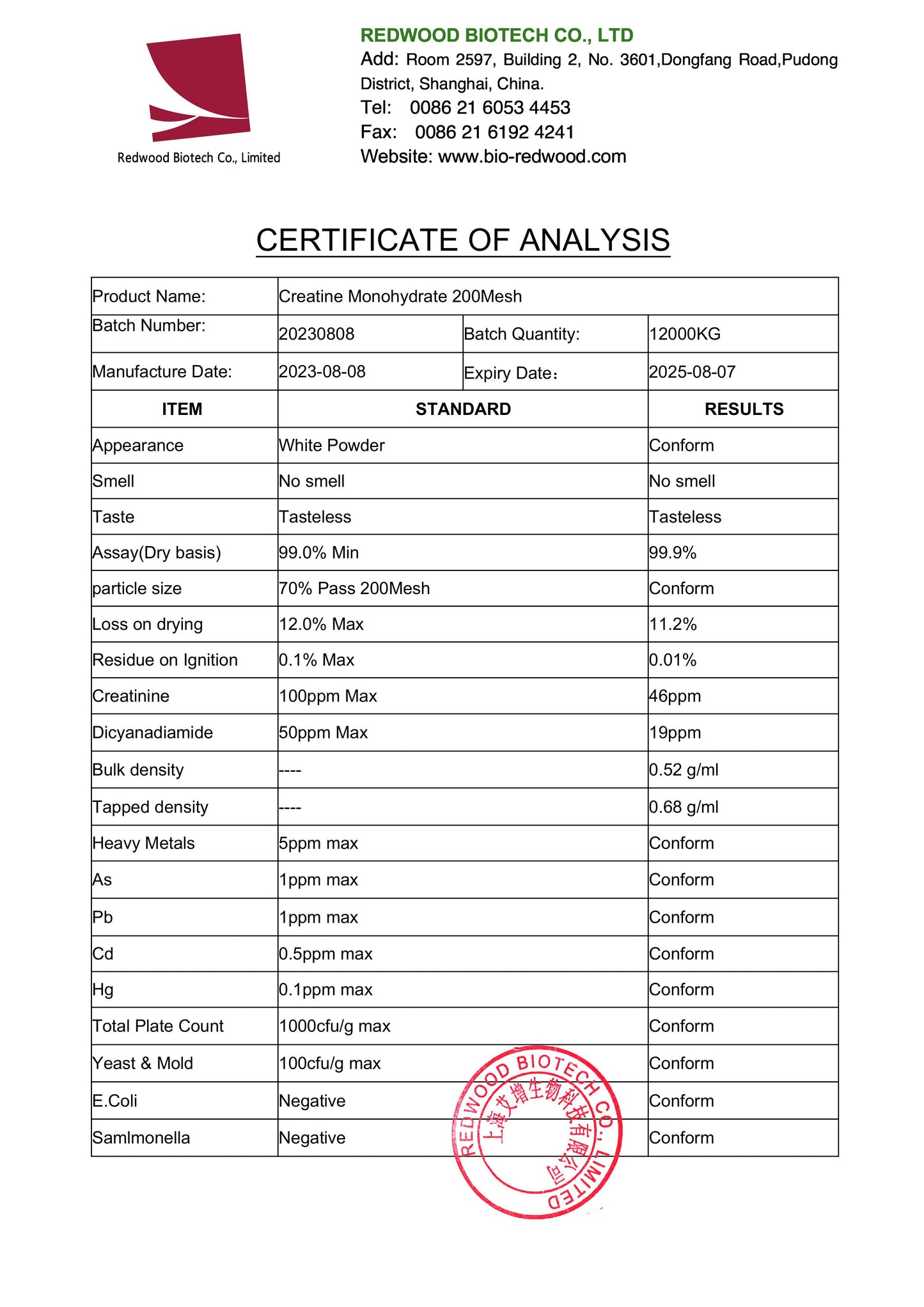 BEST Creatina Monohidratada Micronizada 200MESH a Granel