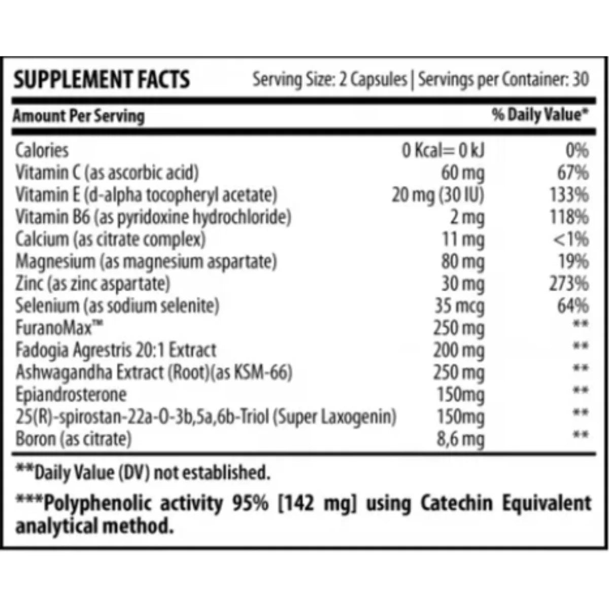 Testrol Cycle Time 60caps